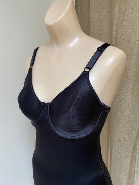 Large 1980's Vintage Body by Bali Black Shapewear Underwear 