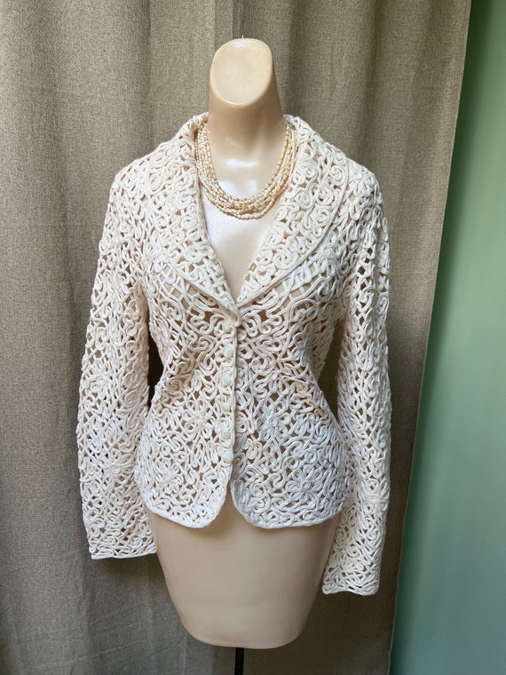 Open weave cardigan sweater 2025