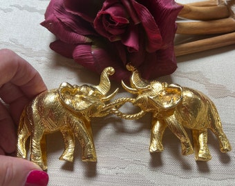 Vintage Mimi Di Elephant Belt Buckle~rare 1972 Huge Elephant  display picture 3