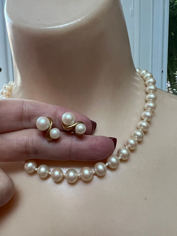 Vintage Marvella 15" faux pearl necklace, Marvell… - image 3