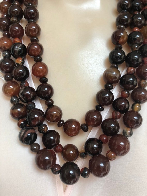 YOUR CHOICE 25" carnelian bead necklace  OR 26 1/2" carnelian bead necklace