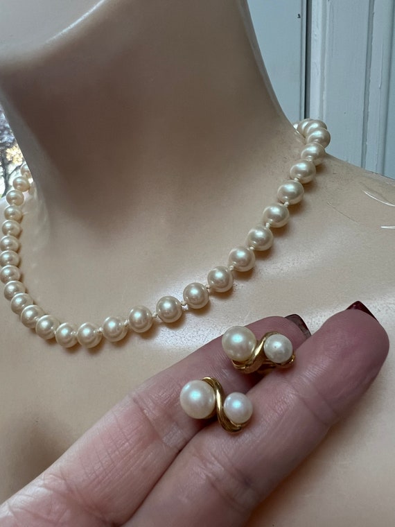 Vintage Marvella 15" faux pearl necklace, Marvell… - image 8