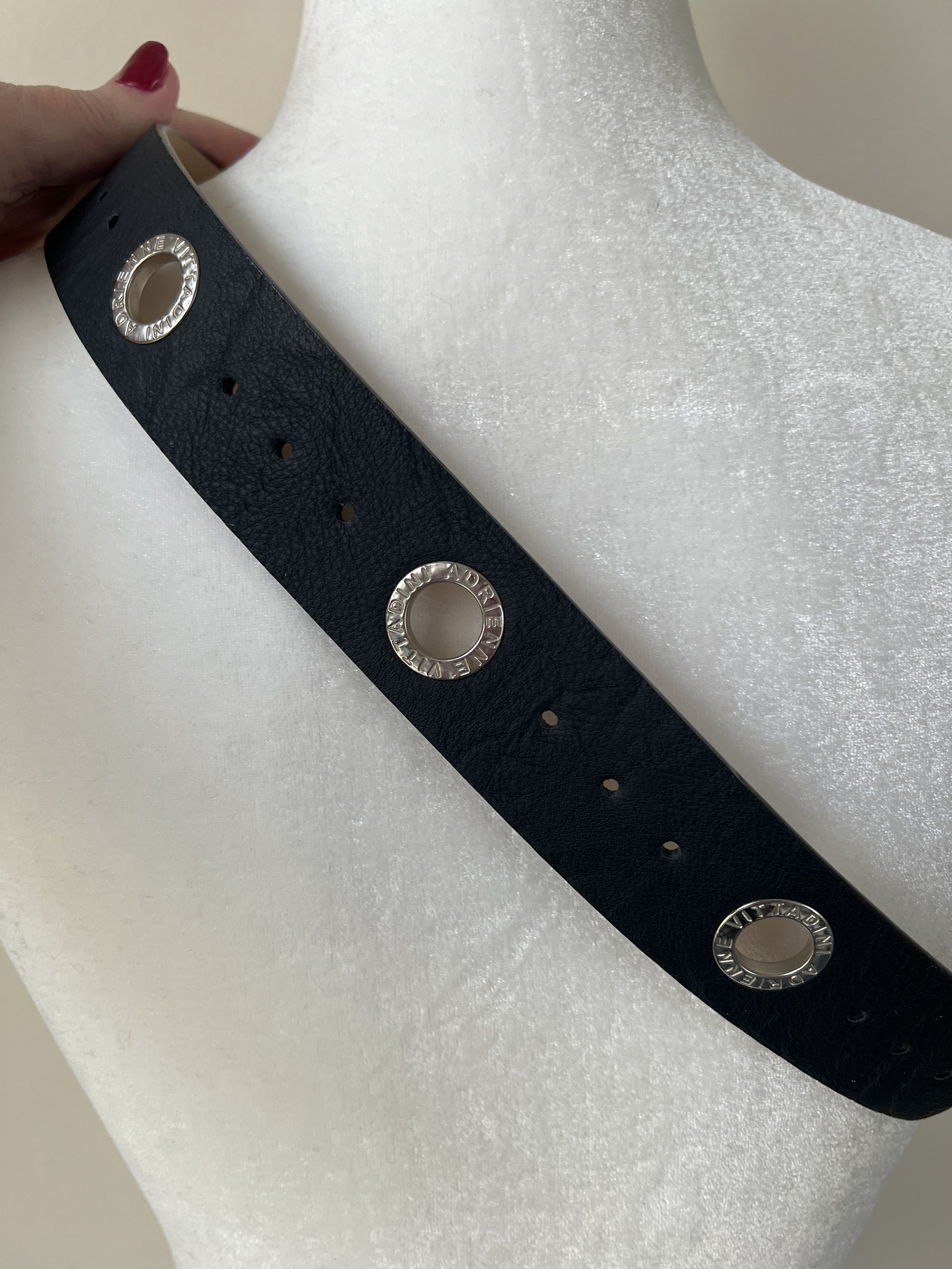 Adrienne Vittadini Vintage Black Wide Woven Leather Belt with Silver Latch Amazon.com: ANNULOYA Women Leather Braided Causal and Dress  main image 4