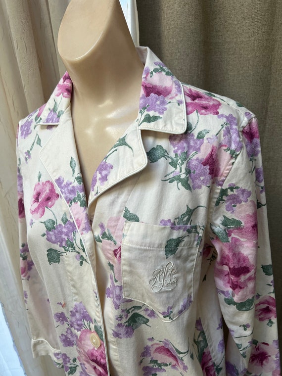 Vintage Ralph Lauren floral cotton night shirt S, 