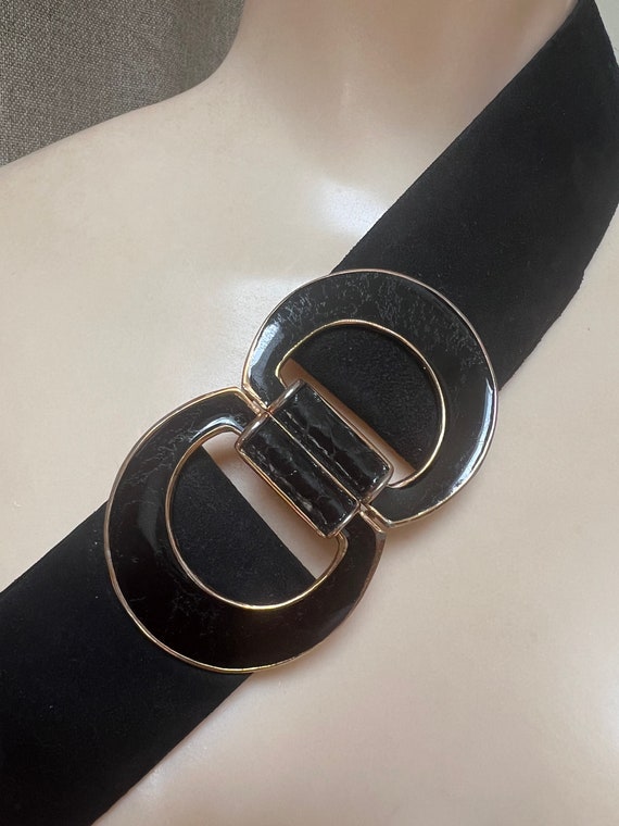 Numéro Sept Belt - Black Textured Leather