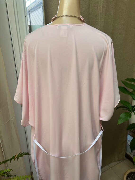 Vintage palest pink Josie Natori long robe S/M, J… - image 9