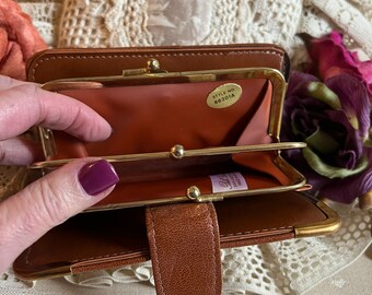 Vintage Burlap Look Faux Leather Retro Wallet Coin Purse, Small