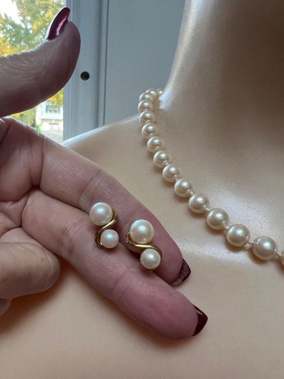 Vintage Marvella 15" faux pearl necklace, Marvell… - image 5