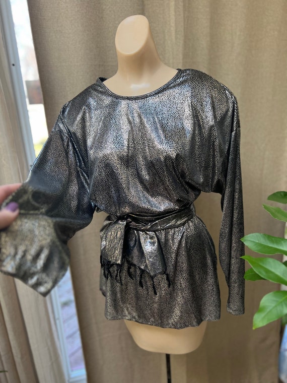 black and silver tunic