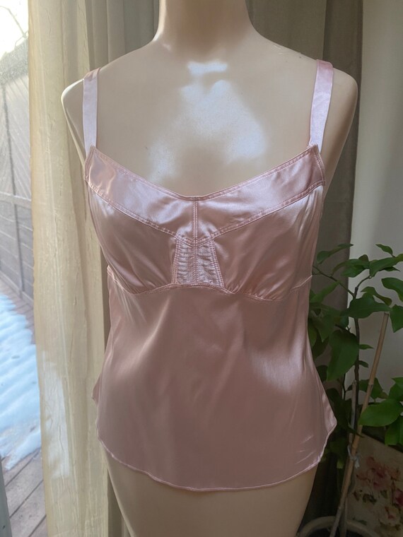 Vintage pale pink mauve silk camisole top S, On Go