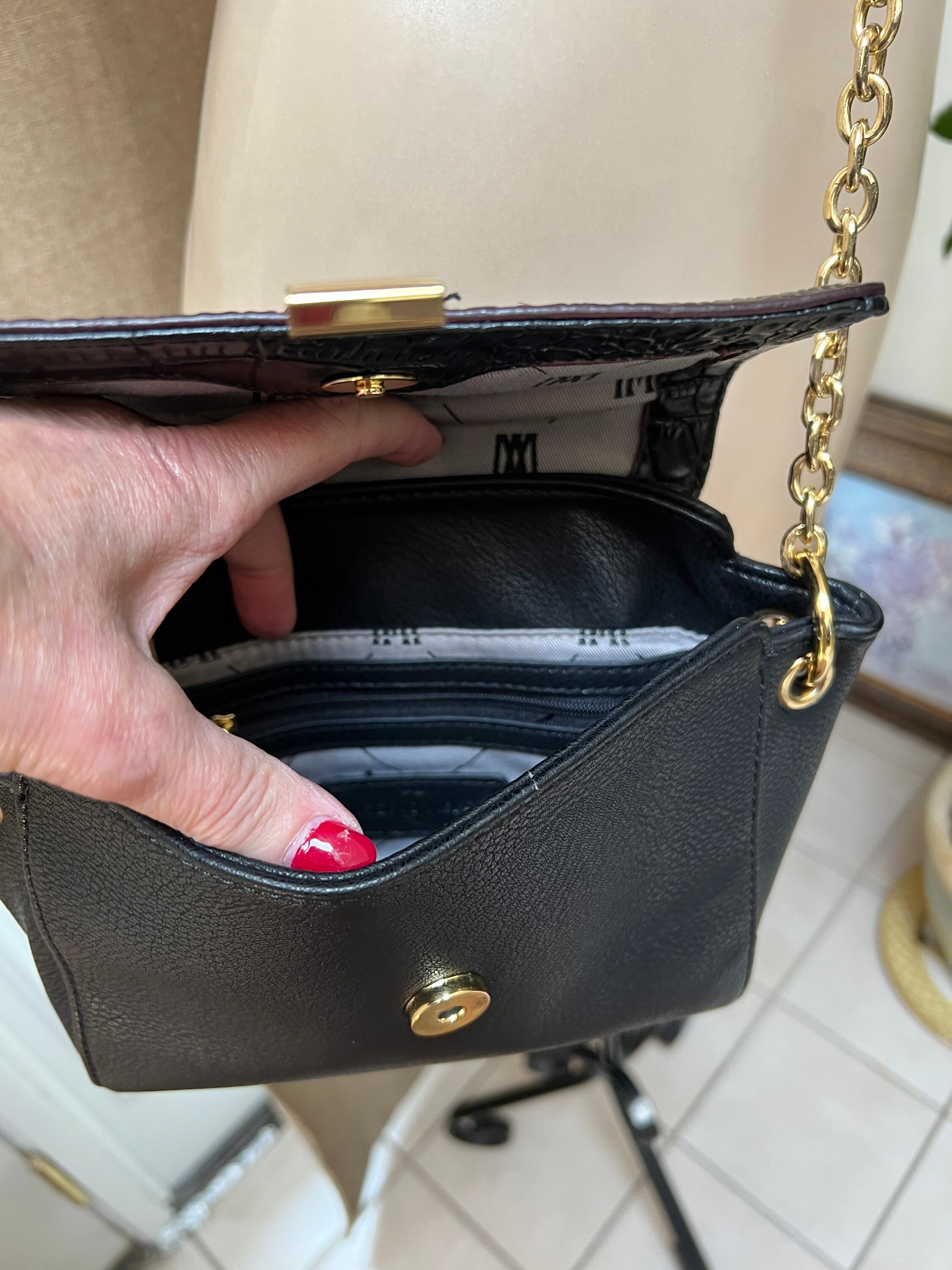 Antonio Melani Leather Backpack Black Purse Leather handbag Antonio Melani Black in Leather - 26601681 main image 3