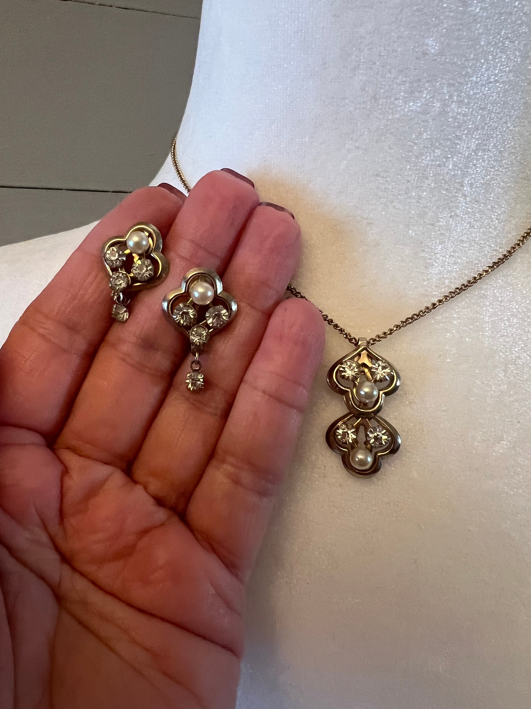 Krementz Rhinestone Earrings - Etsy