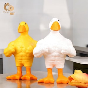 Funny Muscle Duck Figure,Duck Toy,Yellow Duck,Rubber Duck,Rubber Duck Pop Star,Yellow Duck Decor,Duck,Jeep Ducks