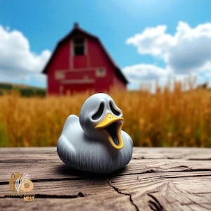 Horror Movie Duck Figurine,Duck Toy,Yellow Duck,Rubber Duck,Rubber Duck Pop Star,Yellow Duck Decor,Duck,Jeep Ducks