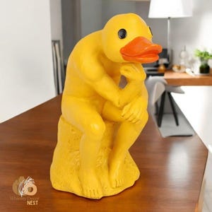 Thinking Rubber Duck Statue,Duck Toy,Yellow Duck,Rubber Duck,Rubber Duck Pop Star,Yellow Duck Decor,Duck,Jeep Ducks,Rubber Ducky