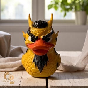 Dragon Rubber Duck,Duck Toy,Yellow Duck,Rubber Duck,Rubber Duck Pop Star,Yellow Duck Decor,Duck,Jeep Ducks