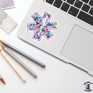 Star Of Life Sticker Die Cut Decal - EMT #2 (warlordOne S432)
