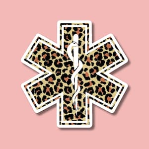 Waterproof EMT Sticker, Star of Life Sticker, EMS Decal, Paramedic Decal, Paramedic Sticker, Emergency Services Sticker, Gift for Paramedic