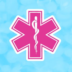 EMT Sticker, Waterproof Star of Life Sticker, EMS Decal, Paramedic Decal, Paramedic Sticker, Emergency Services Sticker, Gift for Paramedic