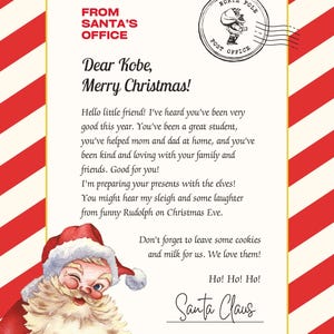 100 Personalized Santa Letters - Customizable Digital Christmas Letter Templates for Kids