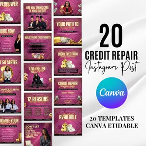 Credit Repair Instagram Post,Credit Repair Social Media Template,Credit Repair Template,Diy Credit Repair,Credit Repair Flyer,Canva Template