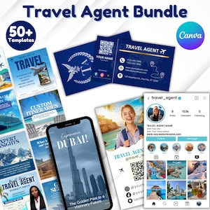 Travel Agent Social Medial Bundle, Travel Templates, Travel Instagram Reels, Travel Instagram Post Templates, Travel IG Business Cards