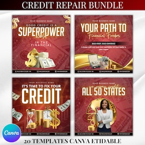 Credit Repair Instagram Post,Credit Repair Social Media Template,Credit Repair Template,Diy Credit Repair,Credit Repair Flyer,Canva Template