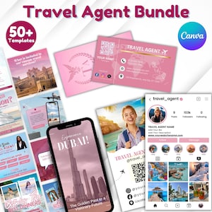 Travel Agent Social Medial Bundle, Travel Templates, Travel Instagram Reels, Travel Instagram Post Templates, Travel IG Business Cards