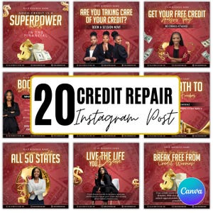 Credit Repair Instagram Post,Credit Repair Social Media Template,Credit Repair Template,Diy Credit Repair,Credit Repair Flyer,Canva Template