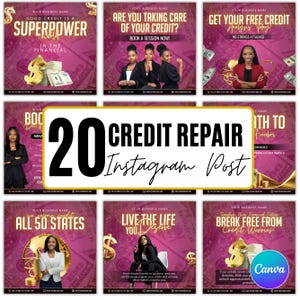Credit Repair Instagram Post,Credit Repair Social Media Template,Credit Repair Template,Diy Credit Repair,Credit Repair Flyer,Canva Template