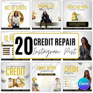 Credit Repair Instagram Post,Credit Repair Social Media Template,Credit Repair Template,Diy Credit Repair,Credit Repair Flyer,Canva Template