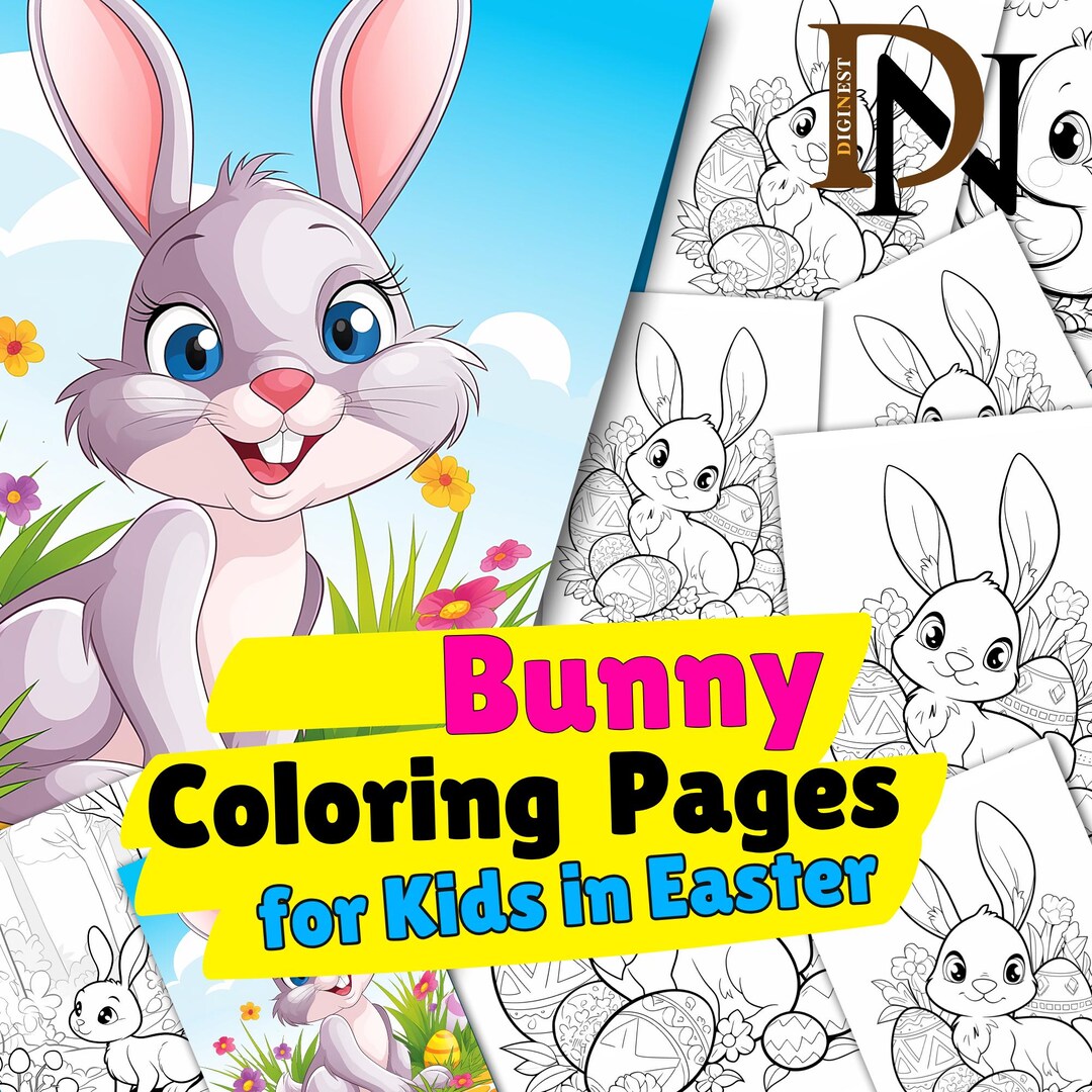 Bunny Coloring Pages for Kids in Easter - Fun Bunnies, Printable ...
