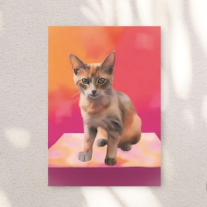 Digitale muurkunst, afdrukbare kattenmuurdecoratie, mooie kattenkunst, schattige kattenfoto, afdrukbare poster voor kattenliefhebbers, digitale download