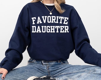 Collegiate Favorite Daughter Sweatshirt, Trendy Varsity Sweatshirt