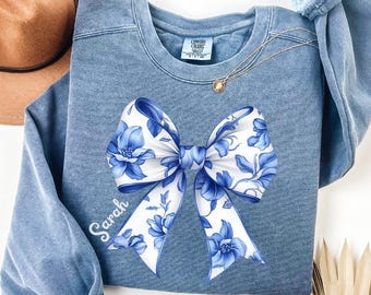 Sudadera con lazo Toile De Jouy personalizada: estilo coqueta femenina