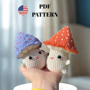 Crochet PATTERN Mushroom, Amigurumi Crochet Pattern for Mushroom, Mushroom guy, Amigurumi mushroom pattern, Crochet mushroom pattern, Pdf