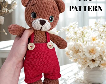 crochet tie for teddy bear