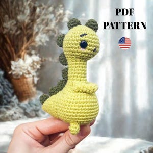 Tyrannosaurus Dinosaur No Sew Crochet Pattern Dinosaur Jurassic World No Sew Pattern, No Sew Amigurumi Crochet Patterns, Amigurumi Dino
