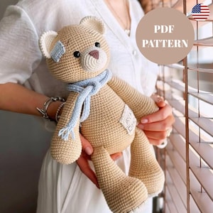 Crochet Big Bear pattern PDF tutorial, Amigurumi Bear plush, Crochet Bear Amigurumi Pattern PDF, Cute Bear Crochet, Crochet Toy Pattern