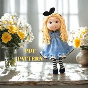 Crochet Doll Pattern, Amigurumi Doll Pattern, PDF in English, crochet doll, crochet pattern for dolls, amigurumi doll, cute doll, tutorial