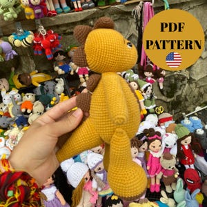 Crochet Dinosaur Pattern PDF, Amigurumi Dino Plush Toy, Easy Baby Gift, Dino Pattern, Instant Download, Cuddly Stuffed Animal, Dinosaur Pdf