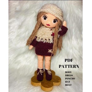 crochet doll patterns, pdf in english, crochet doll, crochet pattern for dolls, amigurumi doll patterns, amigurumi doll, cute doll, tutorial