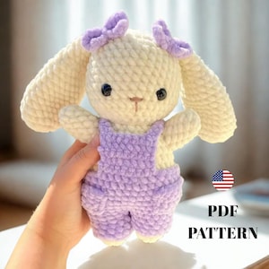 Crochet pattern bunny, Amigurumi easter plush bunny tutorial, Crochet pattern rabbit, English pattern amigurumi pdf, Floppy Bunny Ears