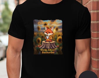 Fox Introvert Shirt – “Quiet Mode” Coffee and Social Battery Design