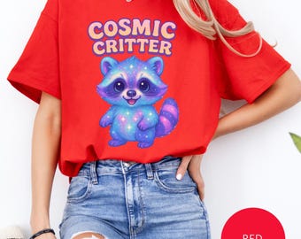 Cosmic Raccoon Shirt – Galaxy Animal Space Graphic Tee