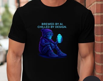 Unisex Graphic Tee – AI Robot Cyberpunk Humor Design