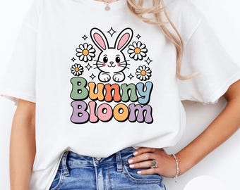 Bunny Bloom Shirt – Retro Flower Rabbit Graphic Tee