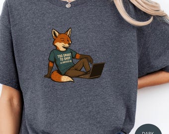 Funny Fox AI Shirt – Clever Tech Humor Graphic Tee