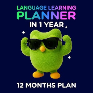 Sprachlernplaner PDF + Personalisierter Einrichtungs-Planer für Duolingo-Anwender