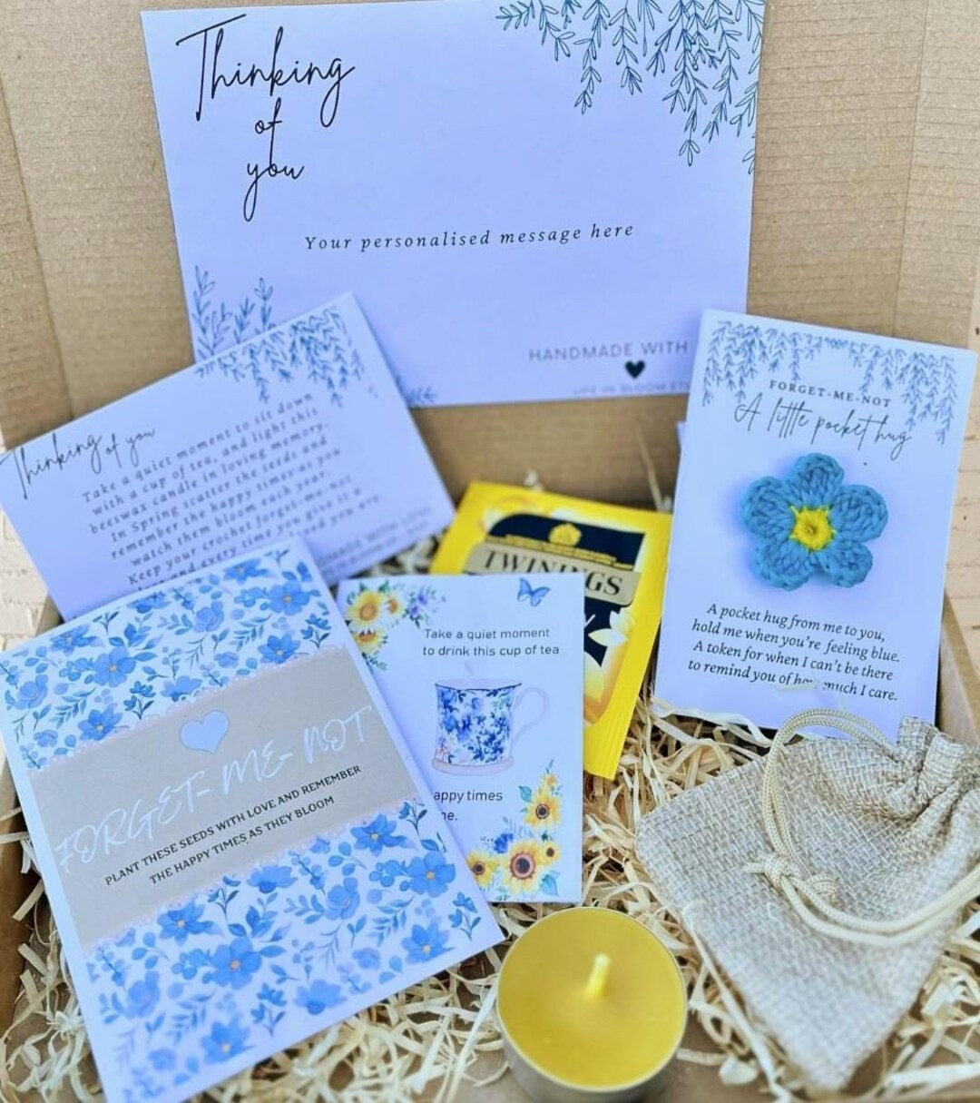 Sympathy Gift Condolences Bereavement Box Idea Personalised, Grief Card ...